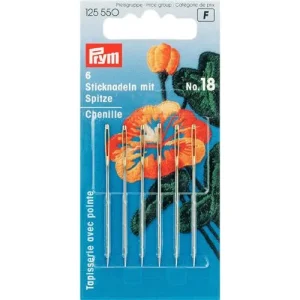 Borduurnaalden met punt staal No. 18. 1,20 x 50 mm