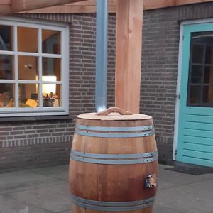 Regenton 200 L met los deksel en onderzetter