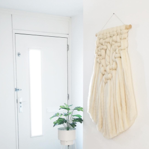 #25 Los patroon | Maak een bohemian macrame wandhanger van lontwol