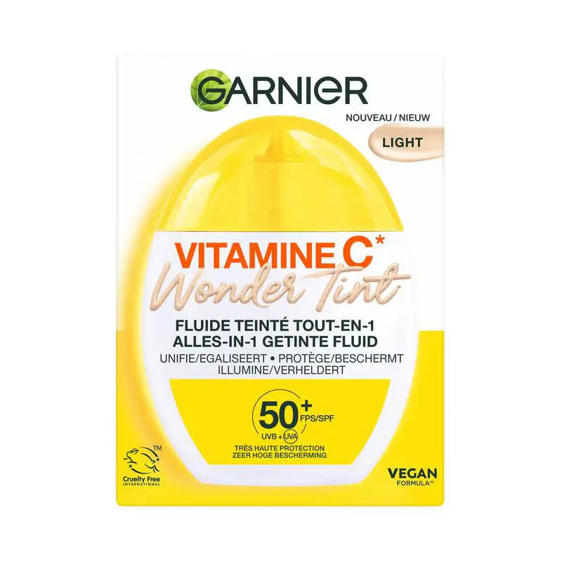 Garnier Vitamine C Wonder Light Tint Fluide Getint Alles-in-1 SPF 50+ - Afbeelding 3