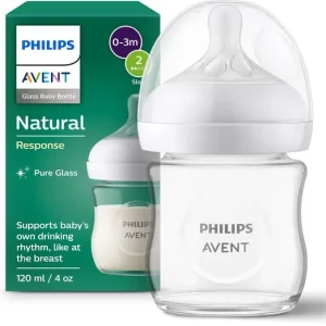 Philips Avent – Natural Response Glazen Babyfles – SCY930/01 Nr. 2  – 120ml