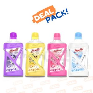 Asperox Allesreiniger – DEALPACK! – 4 x 1 Liter – Complete Geurcollectie