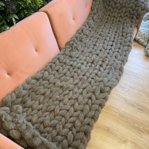 XXL bedsprei gebreid | Antraciet Gemêleerd | Sample Sale