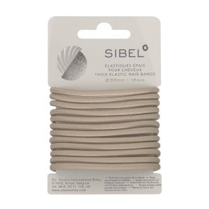 SIBEL Elastische Haarbandjes Blond Dik 12st