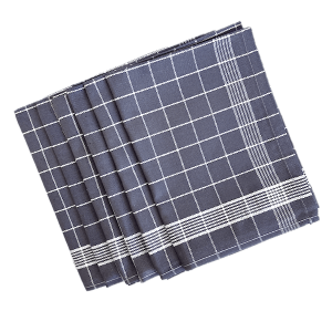 Theedoek Trockenperle antraciet 6-pack
