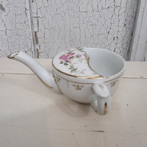 antiek Engels tuitkannetje gebloemd