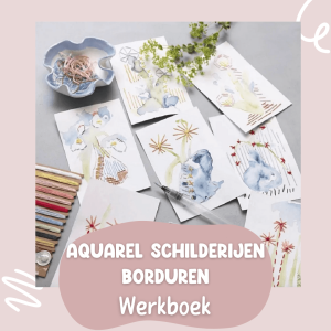 Tutorial Digitaal Werkboek | Aquarel schilderijen met borduurwerk