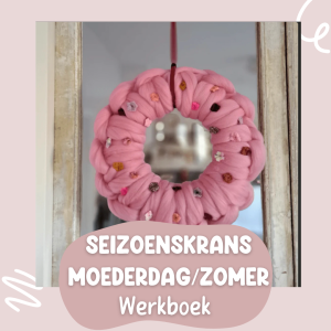 #09 Los patroon | Seizoenskrans van lontwol | Moederdag / Zomer